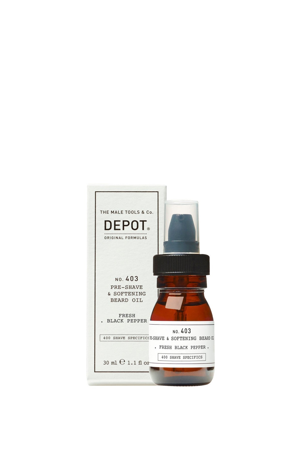 Depot NO. 403 PRE-SHAVE & SOFTENING BEARD OIL FRESH BLACK PEPPER 30ML