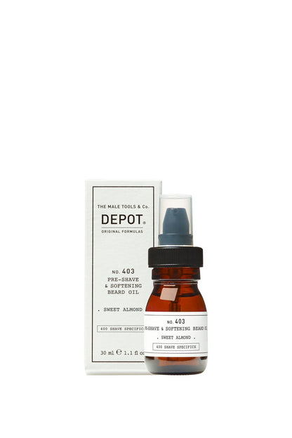 Depot NO. 403 PRE-SHAVE & SOFTENING BEARD OIL sweet almond 30ML