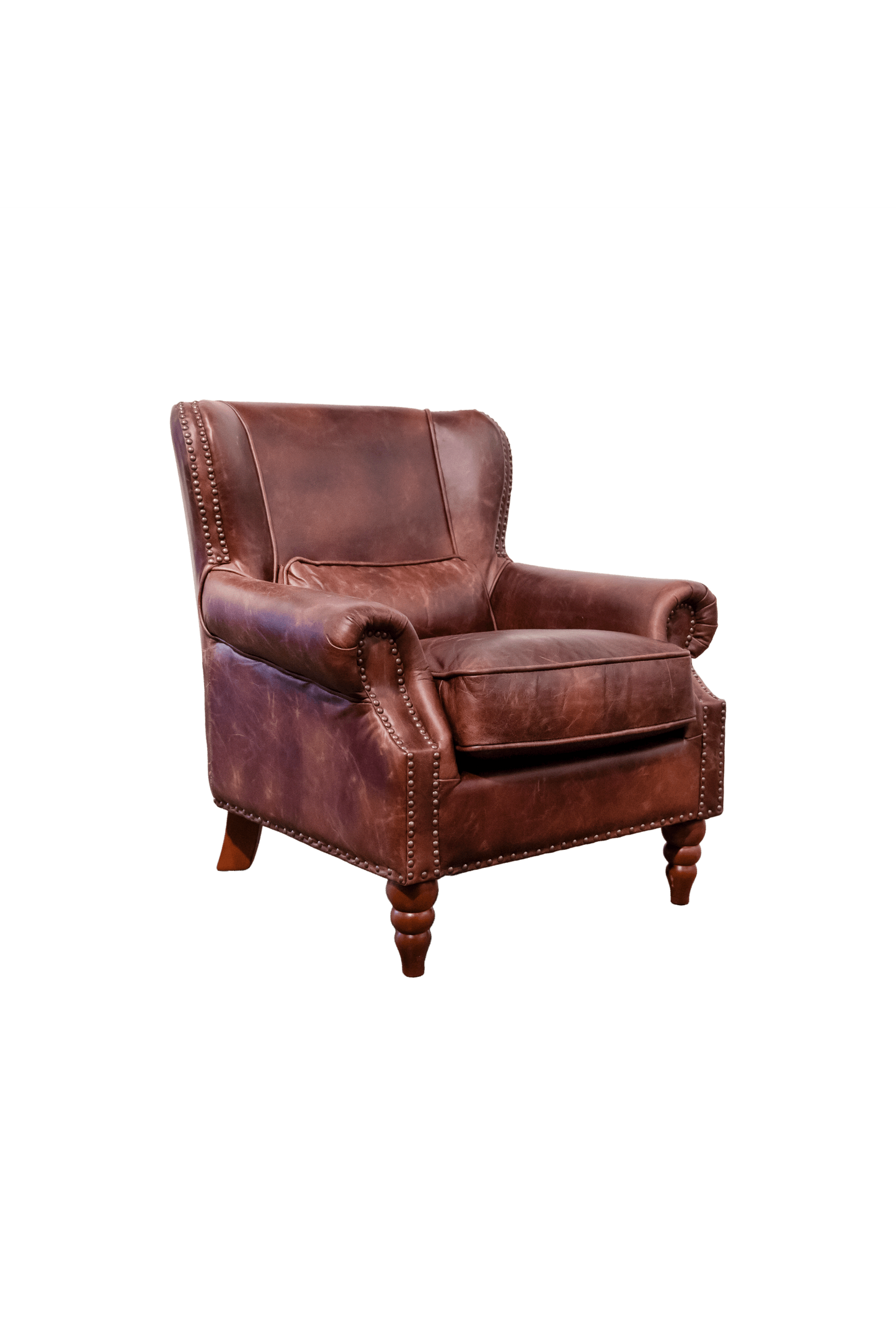DEPOT VINTAGE LEATHER CIGAR CHAIR