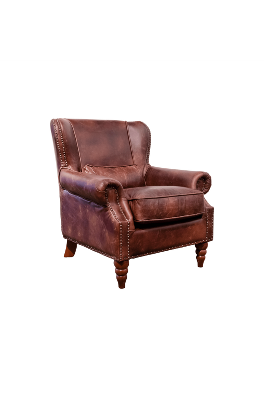 DEPOT VINTAGE LEATHER CIGAR CHAIR
